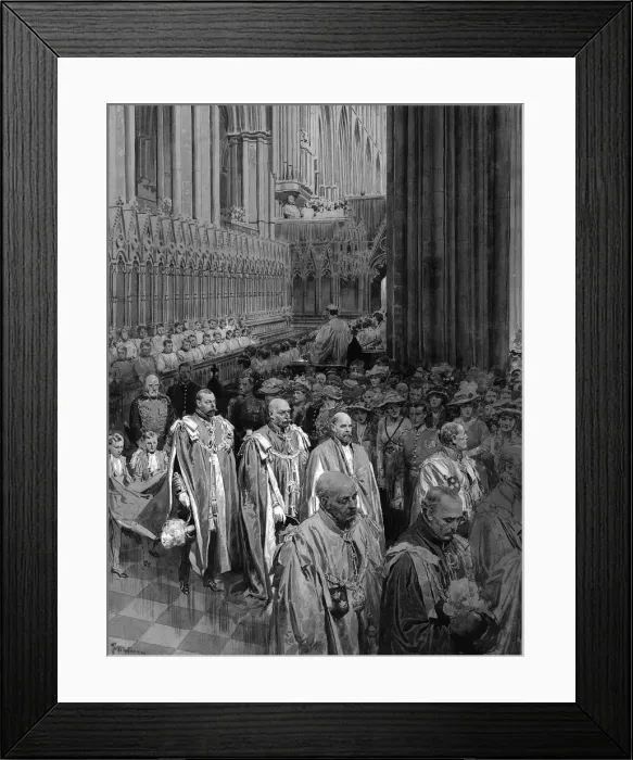 Framed Print : King George V in procession in a cathedral Framed Print : King George V in procession in a cathedral