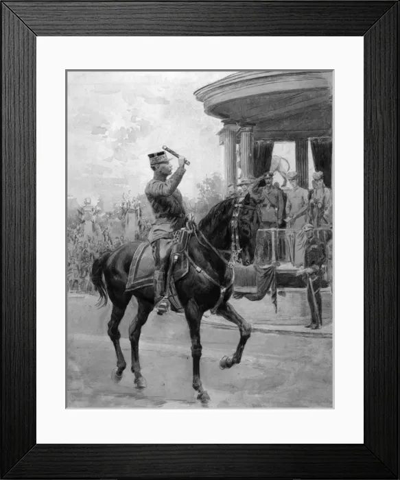 Framed Print : General Foch in Victory Parade, Hyde Park, London
