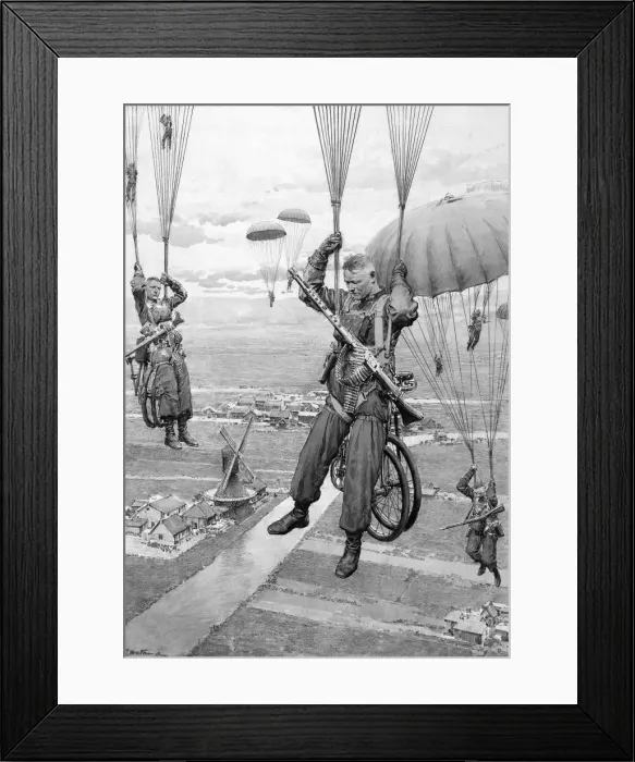 Framed Print : German parachute troops, WW2 Framed Print : German parachute troops, WW2