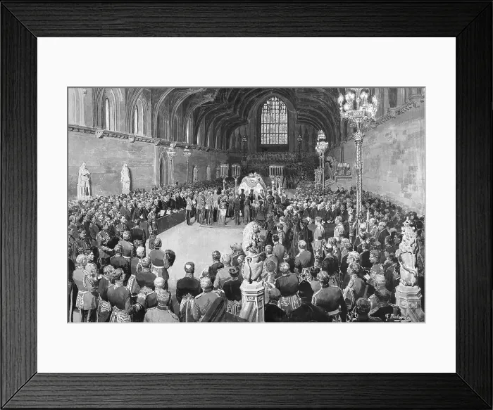 Framed Print : Edward VII lying in state, Westminster Hall, London Framed Print : Edward VII lying in state, Westminster Hall, London