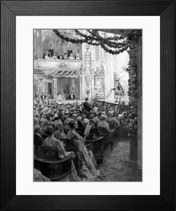 Framed Print : King George V and Queen Mary at the theatre Framed Print : King George V and Queen Mary at the theatre