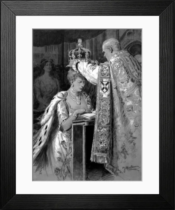Framed Print : Queen Mary being crowned Framed Print : Queen Mary being crowned