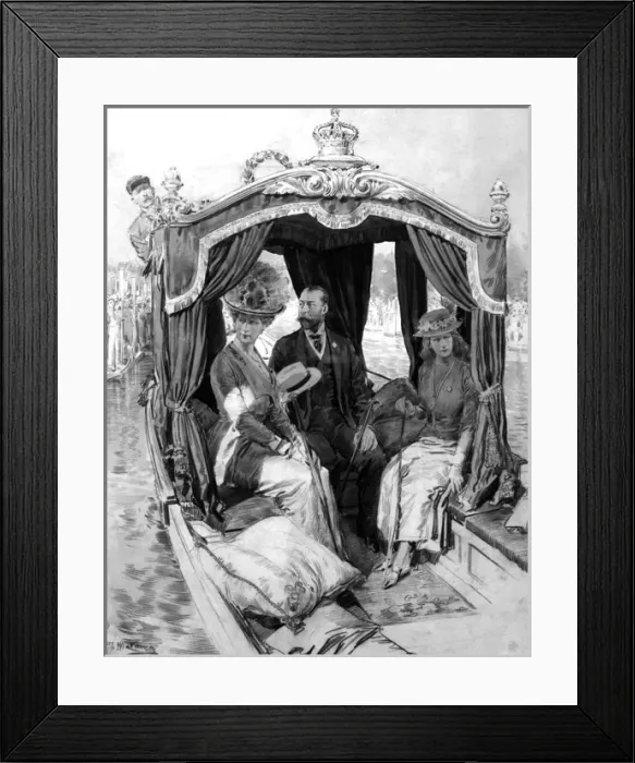 Framed Print : George V, Queen Mary and Princess Mary Framed Print : George V, Queen Mary and Princess Mary