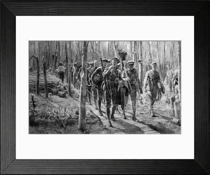 Framed Print : Soldiers in a wood near Ypres, Belgium, WW1 Framed Print : Soldiers in a wood near Ypres, Belgium, WW1