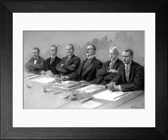 Framed Print : German delegates listen to peace terms after WW1 Framed Print : German delegates listen to peace terms after WW1