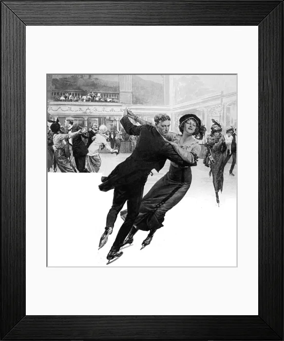 Framed Print : London in Winter - Skating at Princes Skating Club Framed Print : London in Winter - Skating at Princes Skating Club