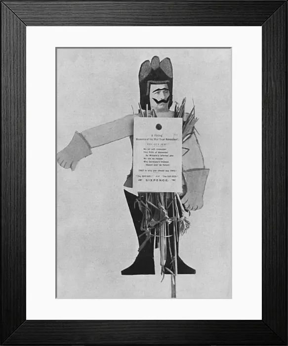 Framed Print : Guy-ser Fawkes - the Kaiser caricatured, WW1 Framed Print : Guy-ser Fawkes - the Kaiser caricatured, WW1