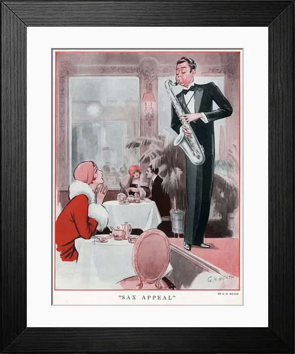 Framed Print : Sax Appeal by G. H. Heath Framed Print : Sax Appeal by G. H. Heath