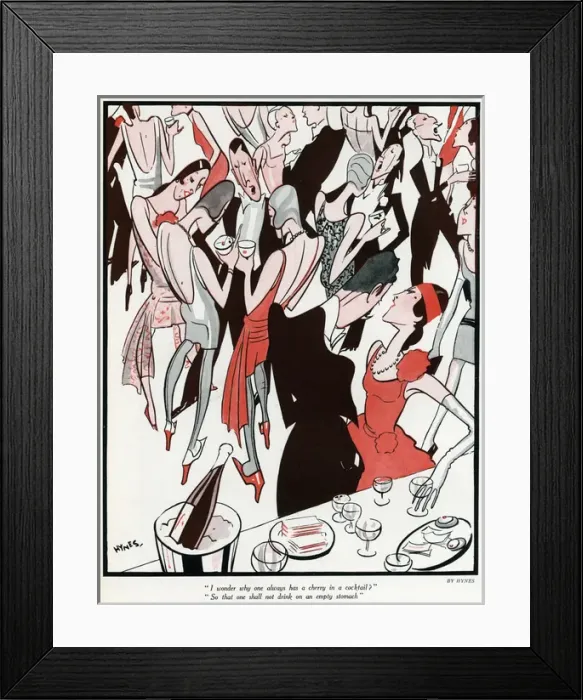 Framed Print : 1920s cocktail party gossip Framed Print : 1920s cocktail party gossip