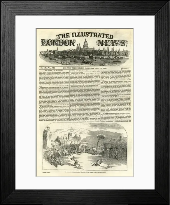 Framed Print : Illustrated London News cover, 12th July 1845