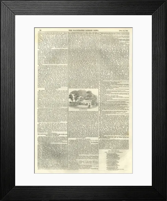 Framed Print : Illustrated London News, 12th July 1845, page 2 Framed Print : Illustrated London News, 12th July 1845, page 2