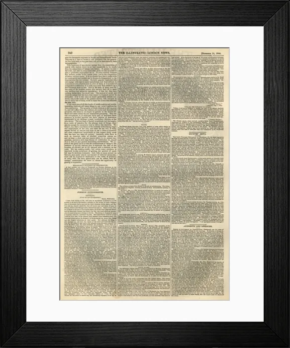 Framed Print : Illustrated London News page 2, 19th October 1844 Framed Print : Illustrated London News page 2, 19th October 1844