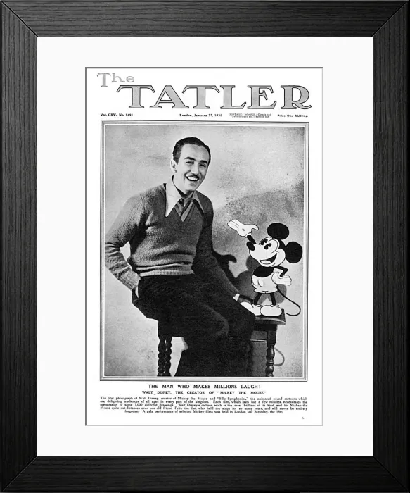 Framed Print : Tatler cover featuring Walt Disney, 1930