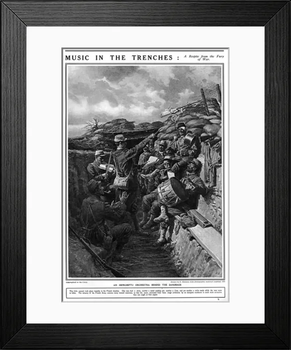 Framed Print : Music in the trenches Framed Print : Music in the trenches