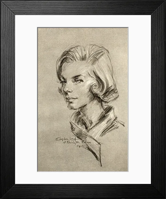 Framed Print : Miss Katharine Worsley (Duchess of Kent) by Stephen Ward