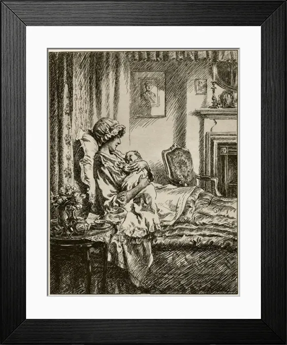Framed Print : Her Christmas Gift to Him by Fred Pegram, WW1 Framed Print : Her Christmas Gift to Him by Fred Pegram, WW1