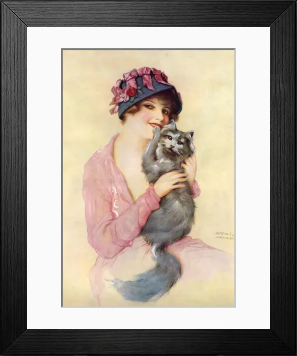 Framed Print : Best of Friends by Raphael Kirchner Framed Print : Best of Friends by Raphael Kirchner