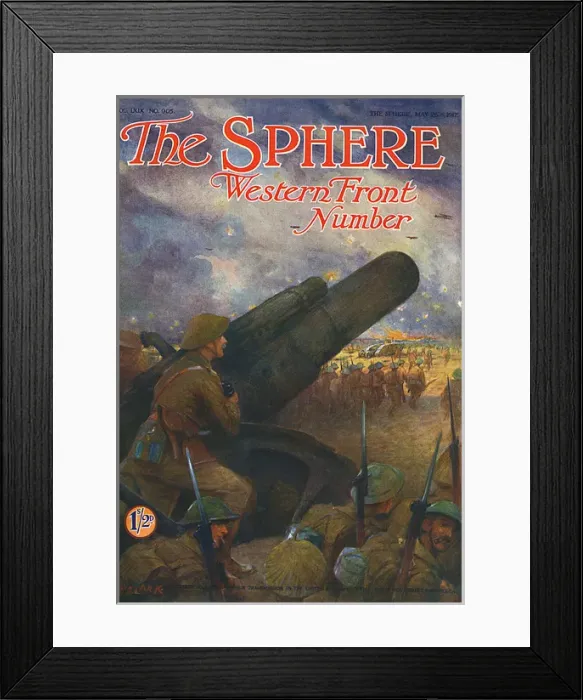 Framed Print : The Sphere Western Front Number cover Framed Print : The Sphere Western Front Number cover