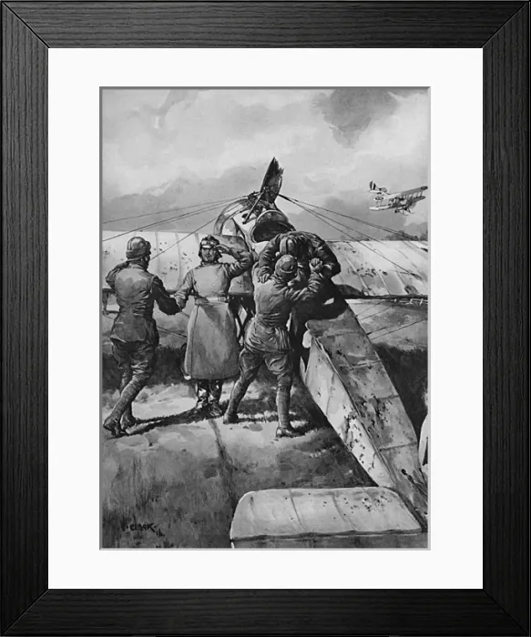 Framed Print : Saluting the Vanquished Foe, WW1 in the air by C Clark Framed Print : Saluting the Vanquished Foe, WW1 in the air by C Clark