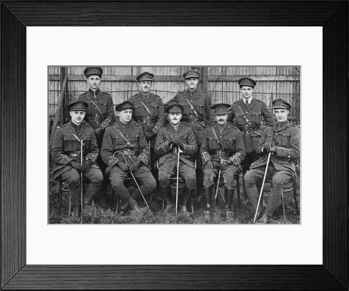 Framed Print : Officers of the 1st London Cyclists Company, WW1