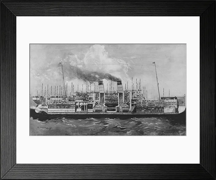 Framed Print : Cut-away of the Empress of Ireland Framed Print : Cut-away of the Empress of Ireland