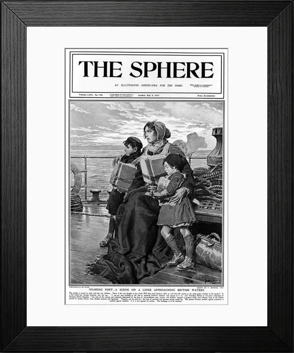 Framed Print : Liner approaching British waters