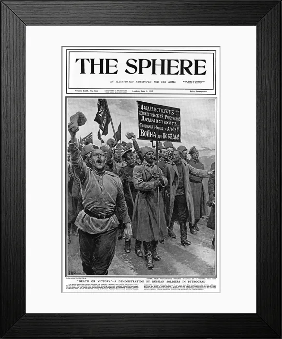 Framed Print : Russian Soldiers demonstrate in Petrograd Framed Print : Russian Soldiers demonstrate in Petrograd