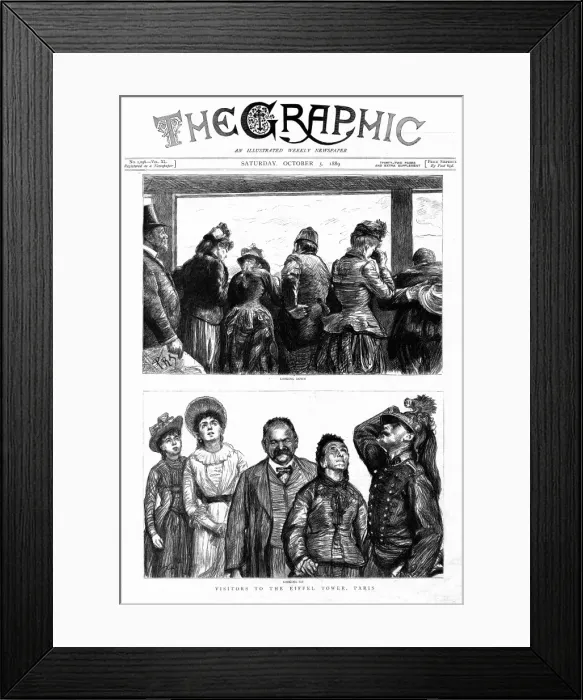 Framed Print : Graphic front cover - Visitors to the Eiffel Tower Framed Print : Graphic front cover - Visitors to the Eiffel Tower