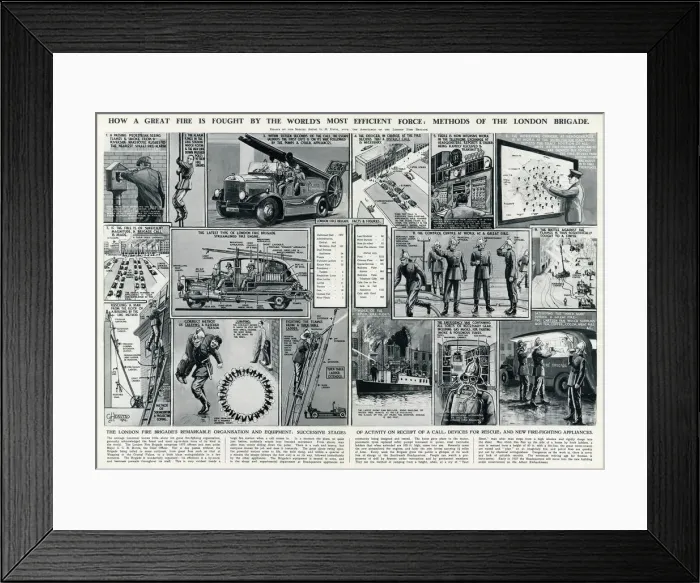 Framed Print : London Fire Brigades organisation and equipment Framed Print : London Fire Brigades organisation and equipment