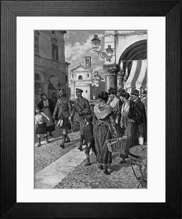 Framed Print : The Kilt in Italy by WW1 Framed Print : The Kilt in Italy by WW1