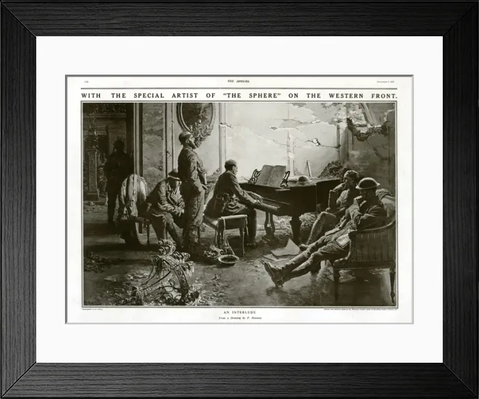 Framed Print : An Interlude, by Fortunino Matania Framed Print : An Interlude, by Fortunino Matania