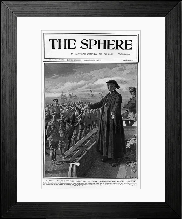Framed Print : Cardinal Bourne addresses Dublin Fusiliers Framed Print : Cardinal Bourne addresses Dublin Fusiliers