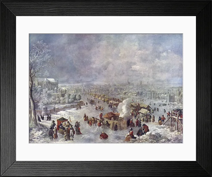 Framed Print : Frost Fair by Jan Griffier the Elder Framed Print : Frost Fair by Jan Griffier the Elder