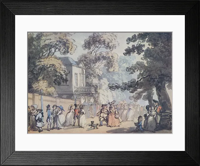 Framed Print : The End of the Mall (Spring Gardens) by Thomas Rowlandson Framed Print : The End of the Mall (Spring Gardens) by Thomas Rowlandson
