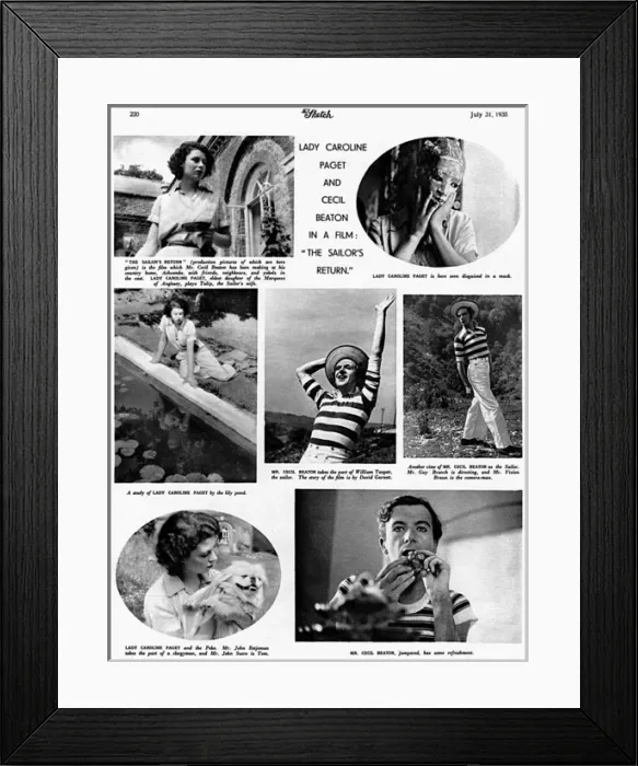 Framed Print : The Sailors Return with Cecil Beaton & Lady Caroline Paget Framed Print : The Sailors Return with Cecil Beaton & Lady Caroline Paget