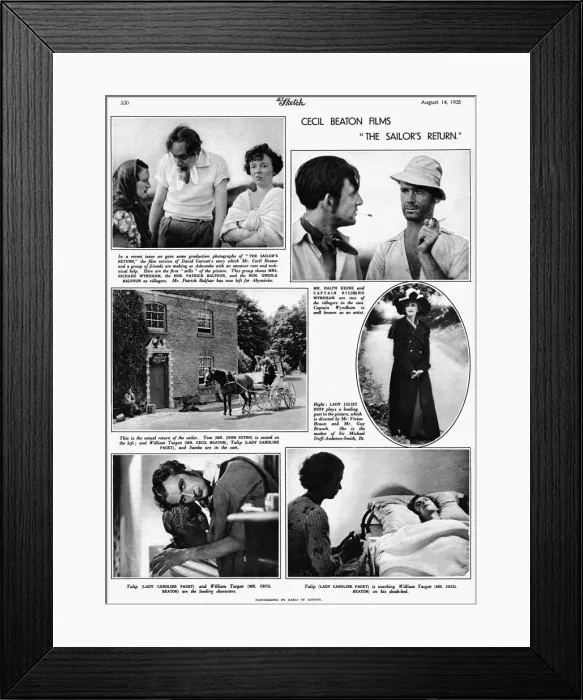 Framed Print : Cecil Beatons film The Sailors Return