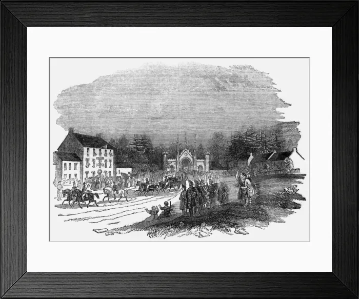 Framed Print : Royal visit to Taymouth Castle Framed Print : Royal visit to Taymouth Castle