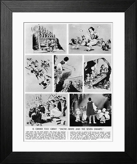 Framed Print : Snow White too grim? Release of Disney film in UK