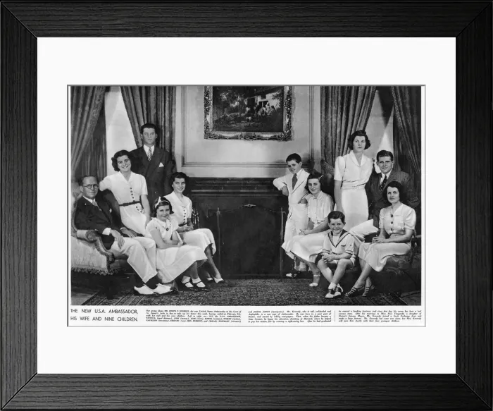 Framed Print : Joseph Kennedy, American Ambassador & family, 1938 Framed Print : Joseph Kennedy, American Ambassador & family, 1938