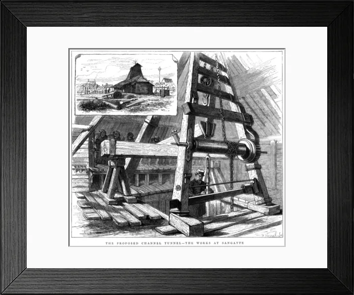 Framed Print : Proposed Channel Tunnel, works at Sangatte Framed Print : Proposed Channel Tunnel, works at Sangatte