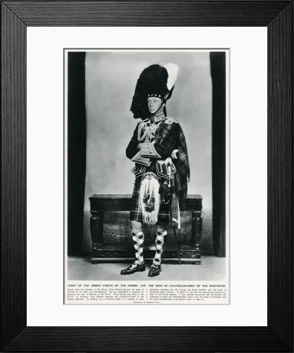 Framed Print : Edward VIII as Colonel-in Chief of the Guards regiments Framed Print : Edward VIII as Colonel-in Chief of the Guards regiments