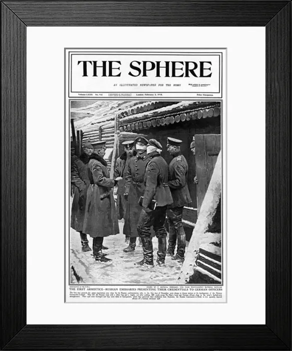 Framed Print : Sphere cover - First Armistice between Russians & Germans