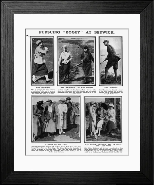 Framed Print : Golfers at the Redan, North Berwick Framed Print : Golfers at the Redan, North Berwick