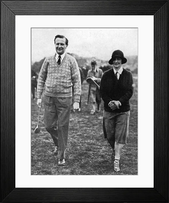 Framed Print : Lord Lothian and Lady Astor play a golf tournament Framed Print : Lord Lothian and Lady Astor play a golf tournament