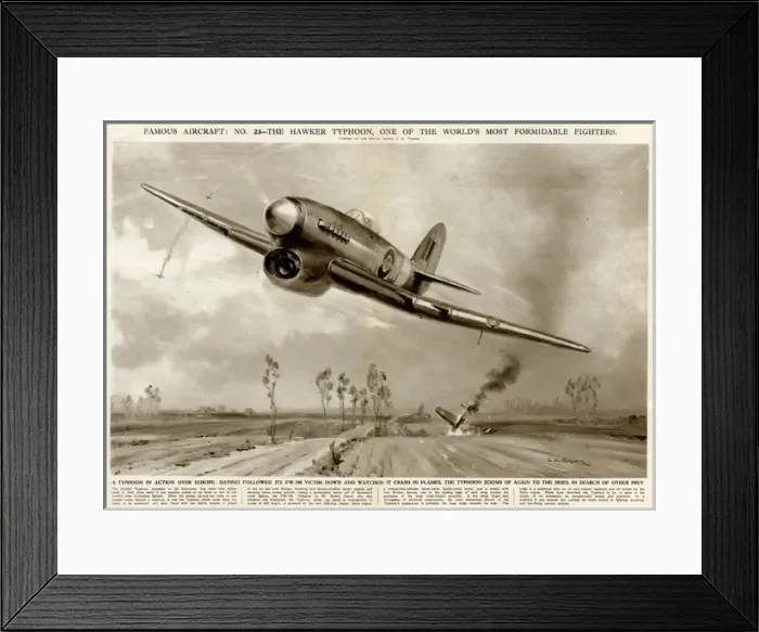 Framed Print : Hawker Typhoon, single-seat fighter-bomber 1944 Framed Print : Hawker Typhoon, single-seat fighter-bomber 1944