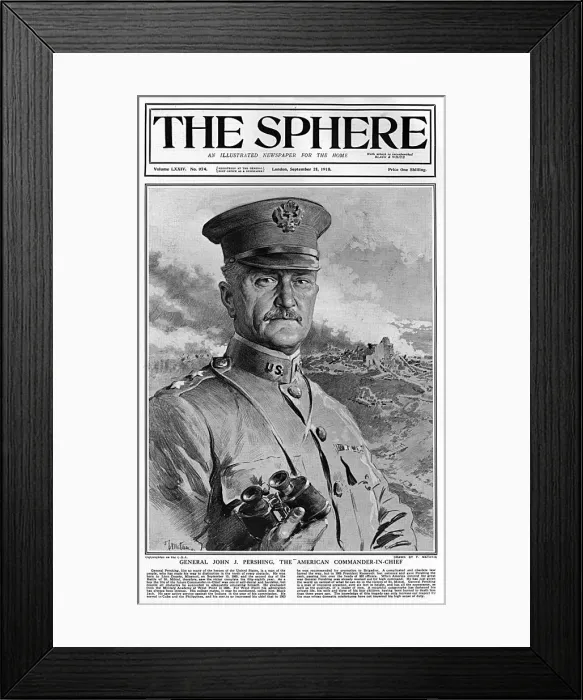 Framed Print : General John J. Pershing by Fortunino Matania