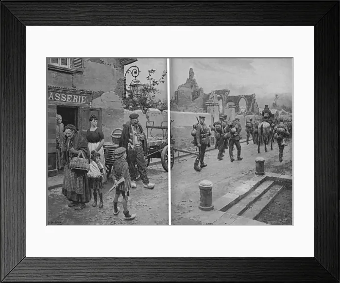 Framed Print : Sphere cover - Germans leave French village, 1918 Framed Print : Sphere cover - Germans leave French village, 1918