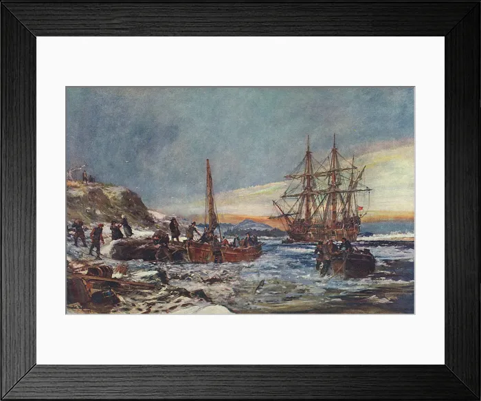 Framed Print : Landing of the Pilgrim Fathers, New England, 1620 Framed Print : Landing of the Pilgrim Fathers, New England, 1620