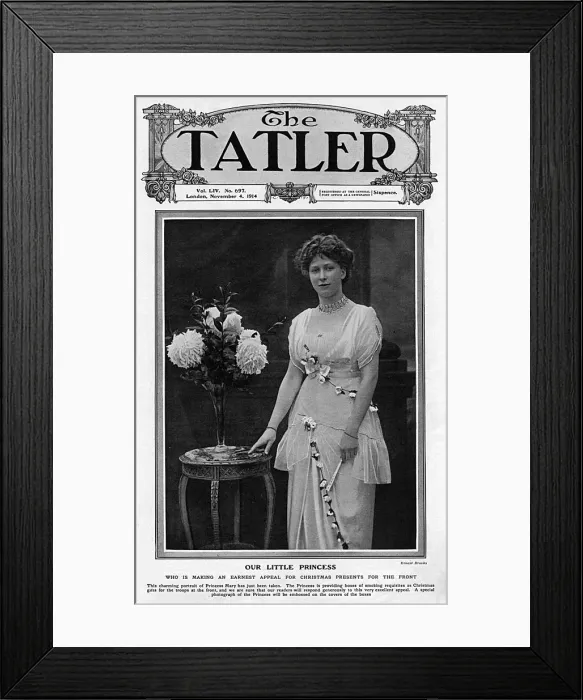 Framed Print : Tatler cover Princess Marys Christmas Tin, WW1 Framed Print : Tatler cover Princess Marys Christmas Tin, WW1