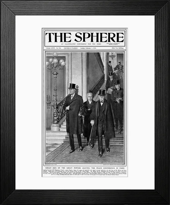 Framed Print : Peace Conference in Paris by Matania Framed Print : Peace Conference in Paris by Matania